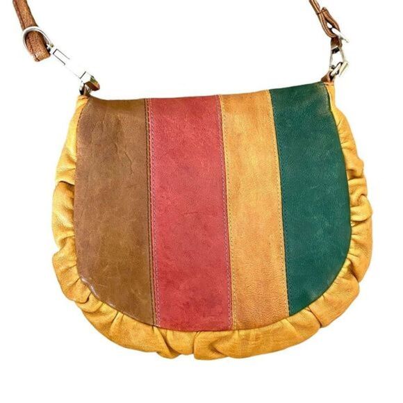 REBECCA MINKOFF Striped Leather Crossbody - Picture 2 of 4